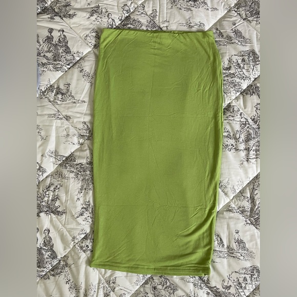 NWT naked wardrobe bright green bodycon midi skirt size XL - Picture 1 of 4
